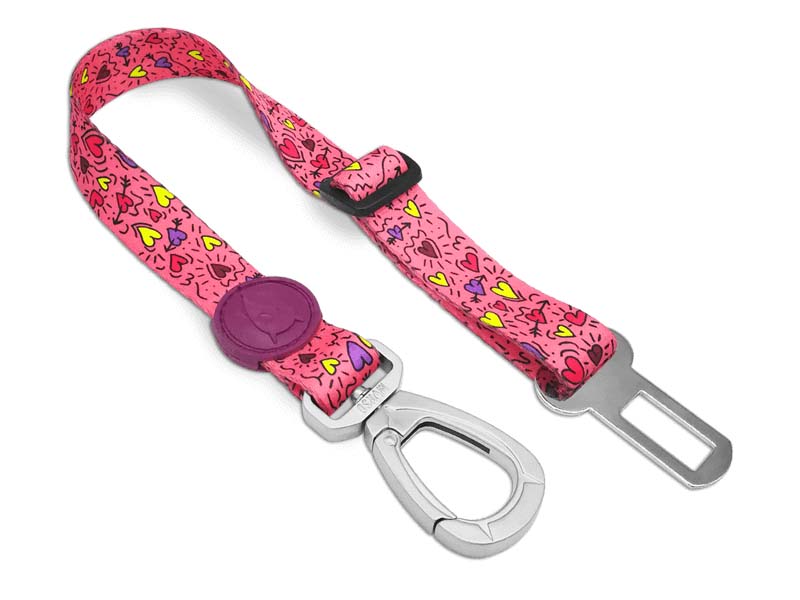 MORSO HUNDE AUTOGURT RECYCELT PINK THINK ROSA 40-65X1,5 CM BIS 20 KG