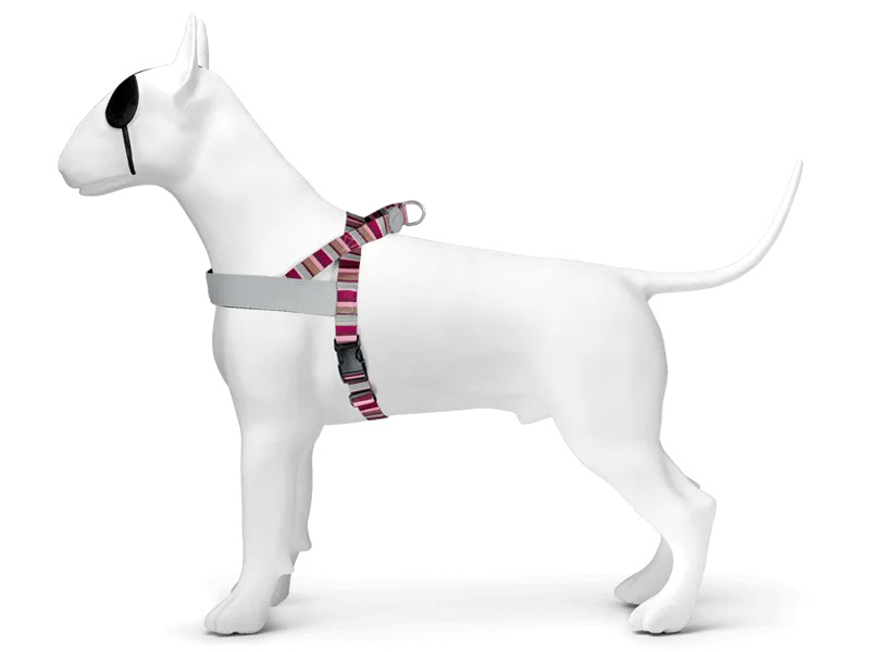 MORSO NORWEGIAN HUNDEGESCHIRR RECYCELT SKYLINE ROT/ROSA 54-70X52 CM