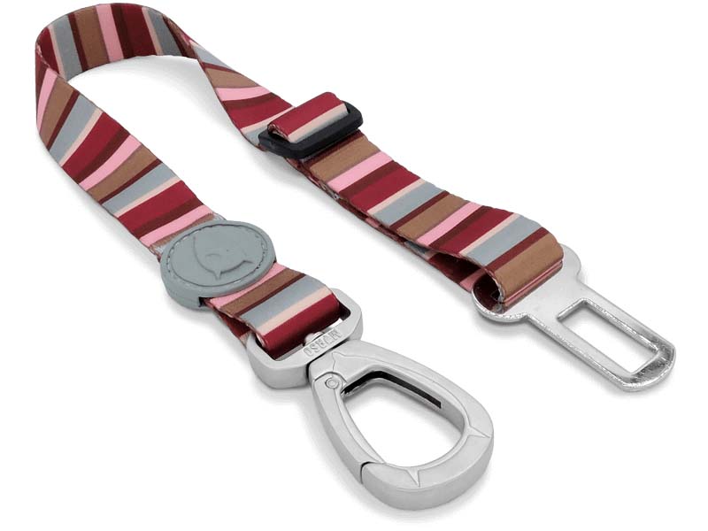MORSO HUNDE AUTOGURT RECYCELT SKYLINE ROT/ROSA 40-65X2,5 CM BIS 80 KG