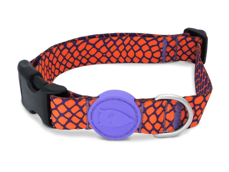 MORSO HALSBAND HUND RECYCELT URBAN LIZARD ROT 43-70X2,5 CM