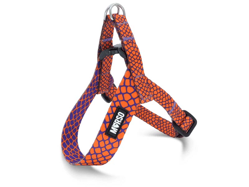 MORSO MINI HUNDEGESCHIRR VERSTELLBAR RECYCELT URBAN LIZARD ROT 24-32X1,5 CM