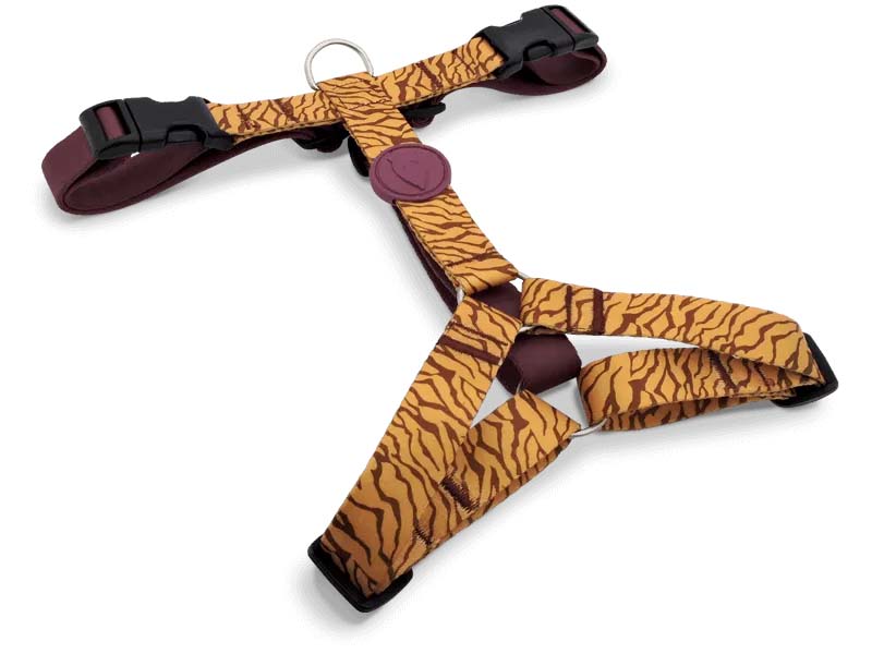 MORSO HUNDEGESCHIRR H-GESCHIRR RECYCELT JUNGLE DRUM ORANGE 50-70X1,5 CM