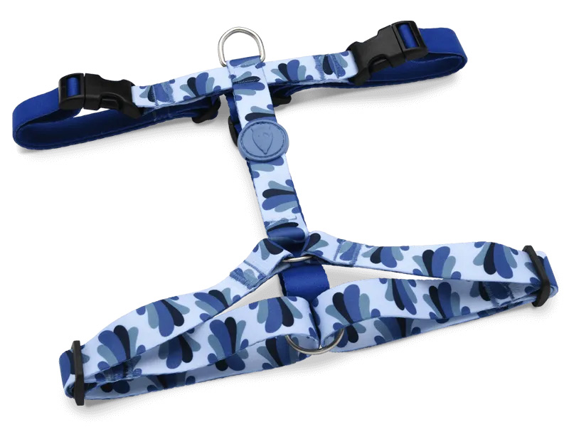 MORSO HUNDEGESCHIRR H-GESCHIRR RECYCELT SPLASH BLAU 40-55X1,5 CM
