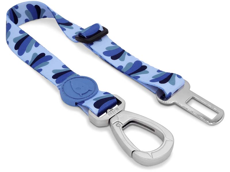 MORSO HUNDE AUTOGURT RECYCELT SPLASH BLAU 40-65X1,5 CM BIS 20 KG