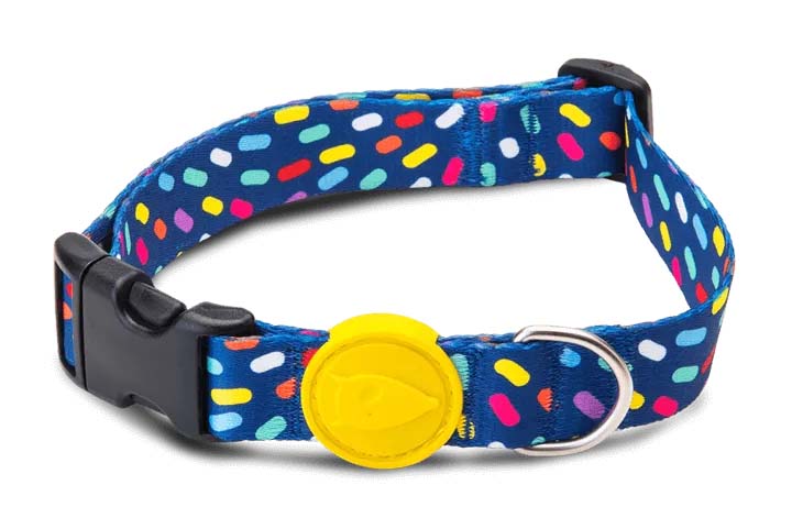MORSO HALSBAND HUND RECYCELT COLOR INVADERS VIOLETT 43-70X2,5 CM
