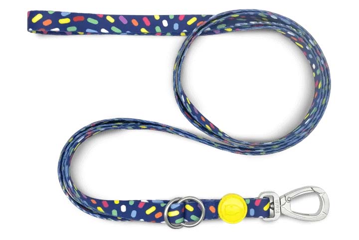 MORSO HUNDELEINE VERSTELLBAR RECYCELT COLOR INVADERS VIOLETT 75-230X1,5 CM 1-4 KG