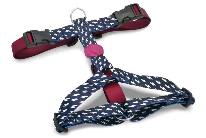 MORSO HUNDEGESCHIRR H-GESCHIRR RECYCELT POWER FLOW SCHWARZ 50-70X1,5 CM