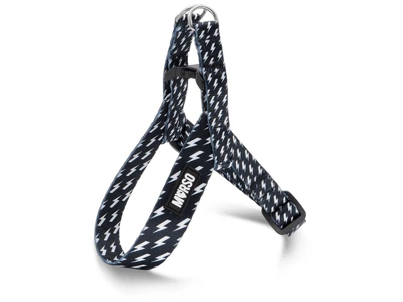 MORSO MINI HUNDEGESCHIRR VERSTELLBAR RECYCELT POWER FLOW SCHWARZ 24-32X1,5 CM
