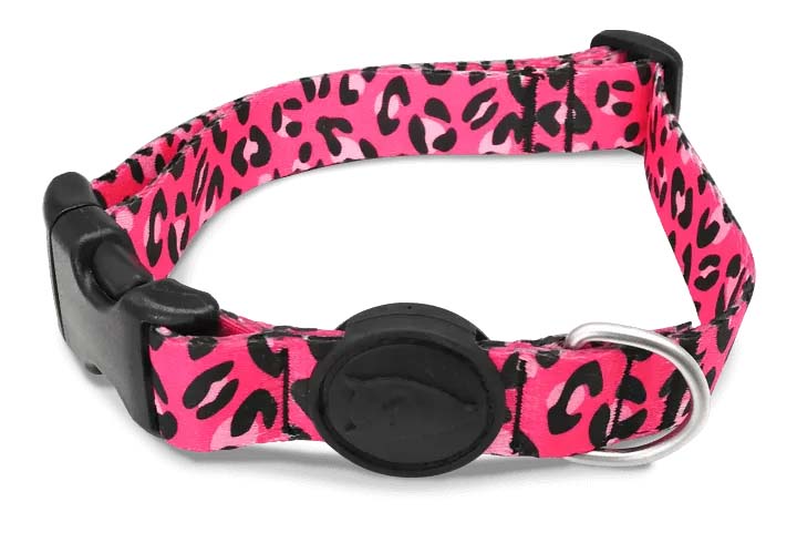 MORSO HALSBAND HUND RECYCELT BUBBLE LEO ROSA 43-70X2,5 CM