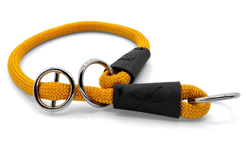 MORSO HALBLANG SLIP HALSBAND HUND REGULAR ROPE RECYCELT GOLD GOUD 60X1 CM
