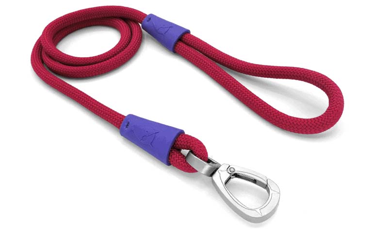 MORSO HUNDELEINE REGULAR ROPE RECYCELT RED VELVET ROT 120X1 CM