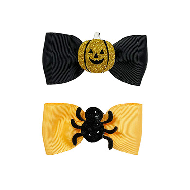 HAPPY HAUBE HALLOWEEN VLINDERSTRIK SPIN/POMPOEN 8X3,5X1 CM 2ST