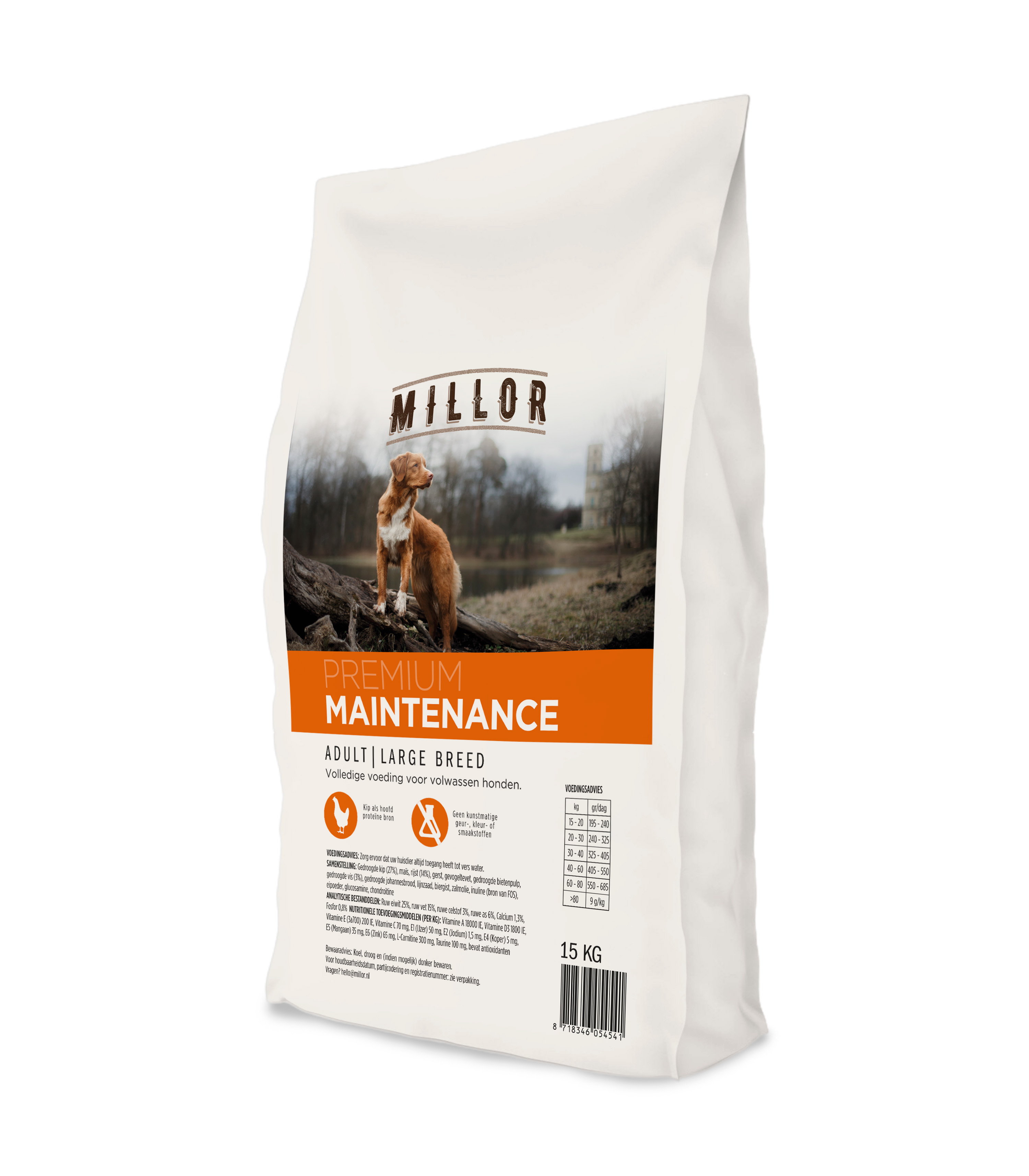 MILLOR EXTRUDED ADULT MAINTENANCE LARGE BREIT 15 KG