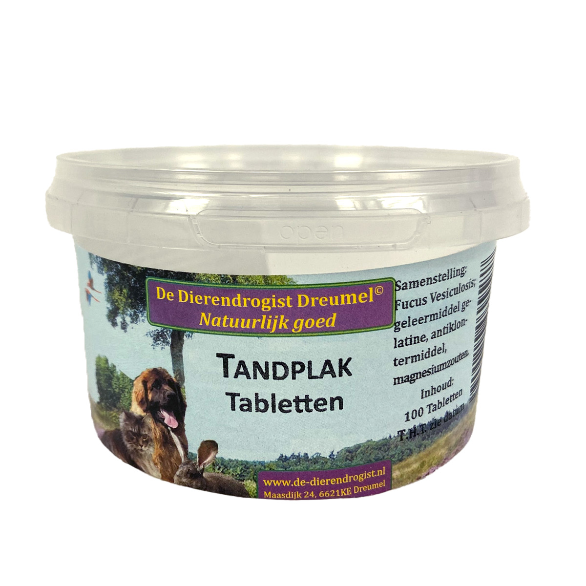 DIERENDROGIST TANDPLAK TABLETTEN 100 STK.
