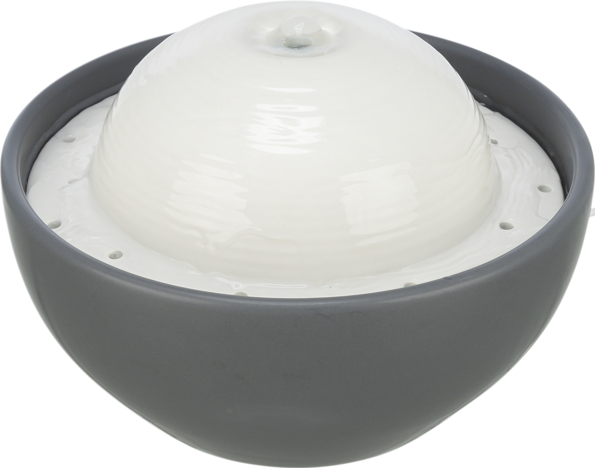 TRIXIE VITAL DOME TRINKBRUNNEN KERAMIK GRAU/WEISS 1,5 L 20X10X20 CM