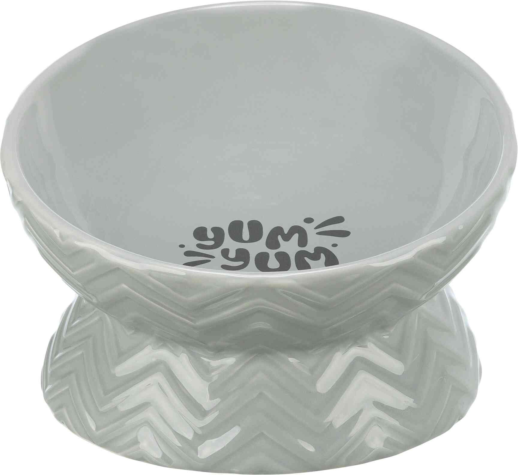 TRIXIE VERHOOGDE FUTTERNAPF/WATERBAK KERAMIK GRAU 350 ML 17 CM