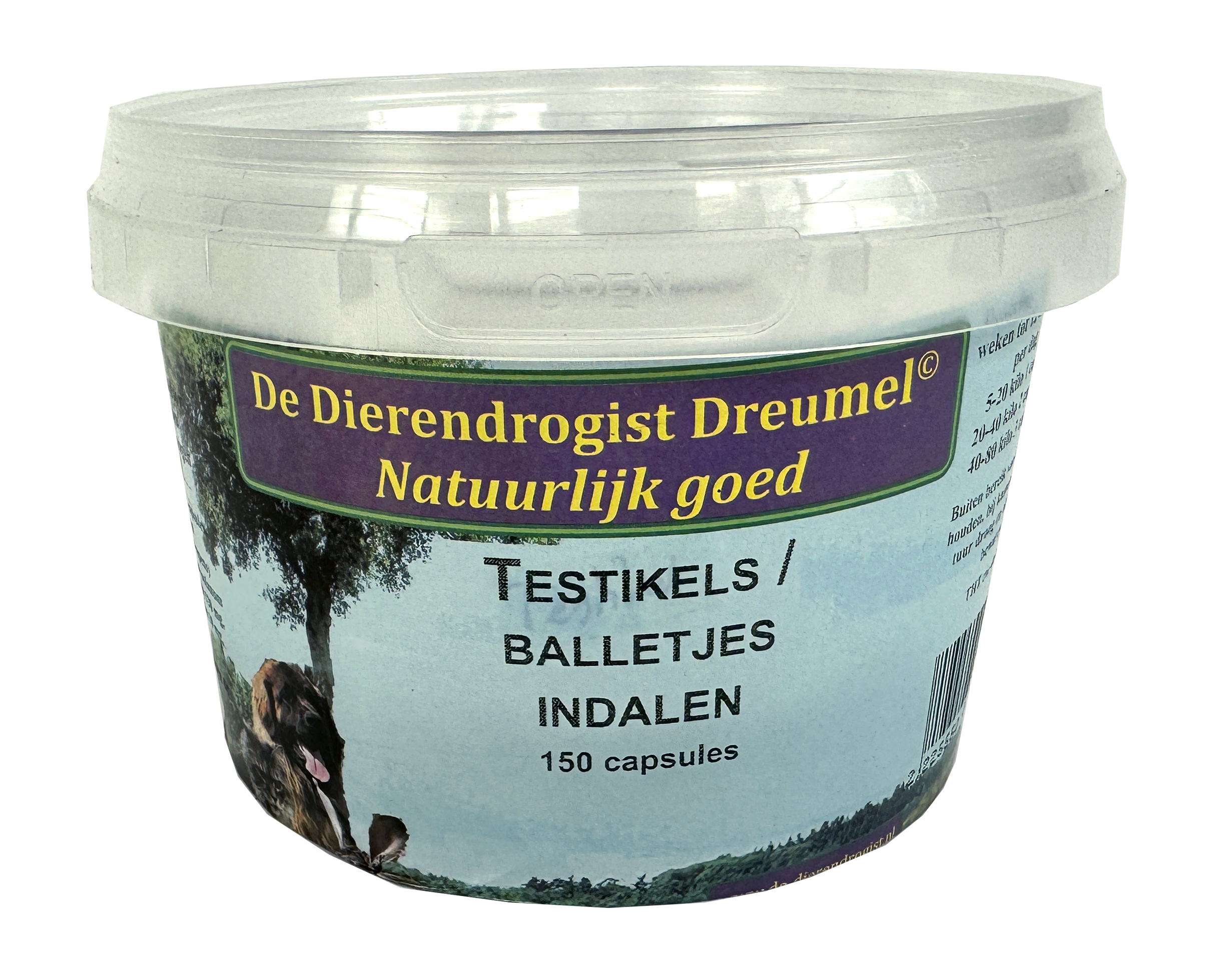 DIERENDROGIST TESTIKELS INDALEN KAPSELN 150 STK.