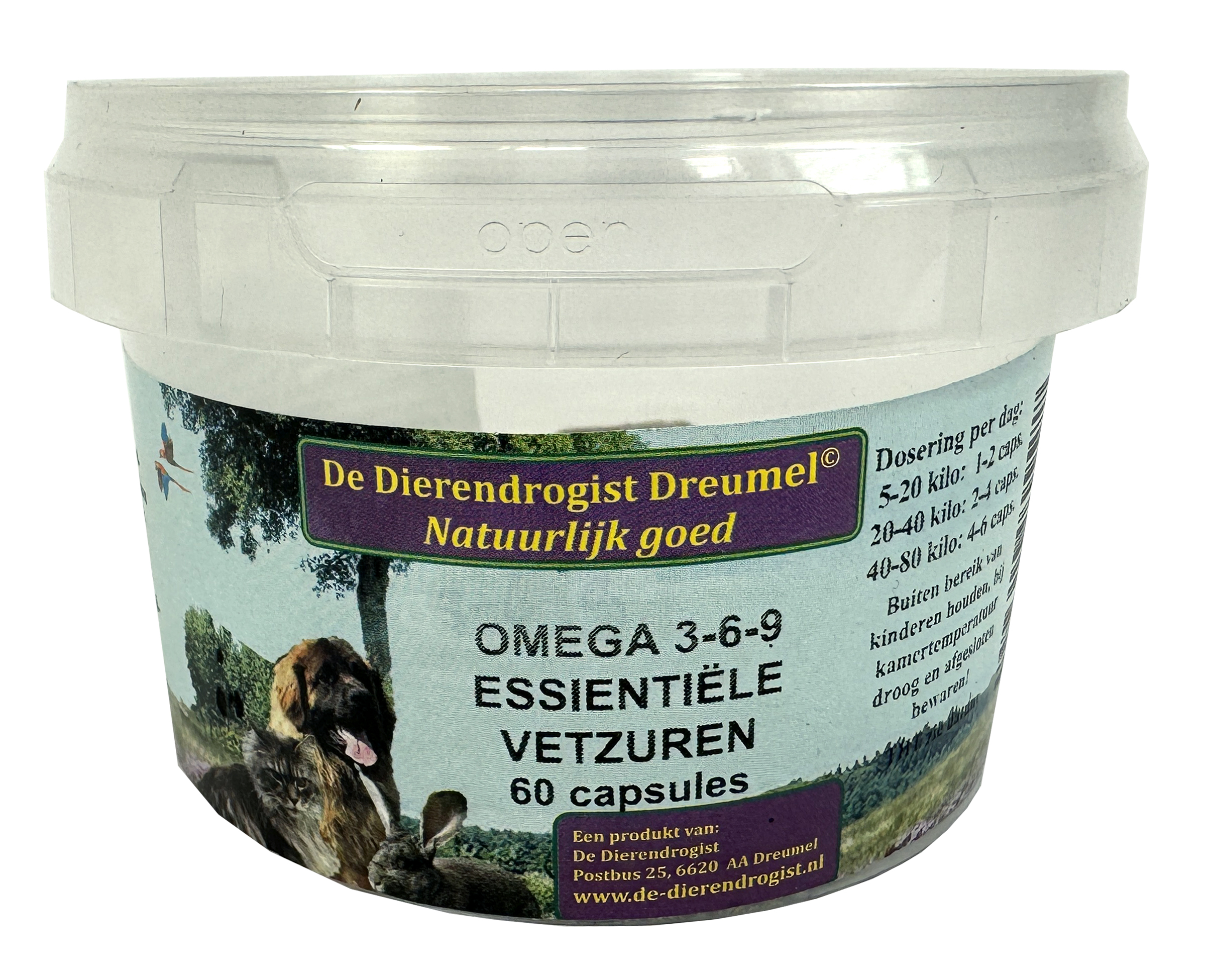 DIERENDROGIST OMEGA 3-6-9 VETZUREN KAPSELN 60 STK.