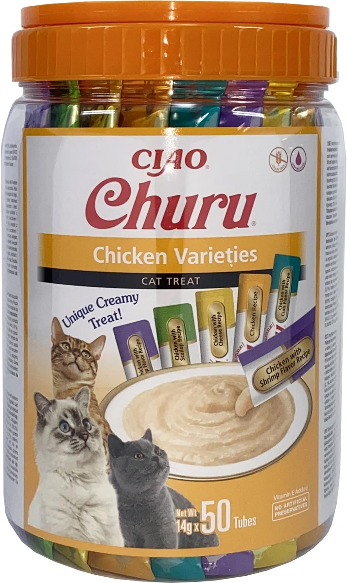 INABA CHURU MULTIPACK CHICKEN VARIETIES 50X14 G