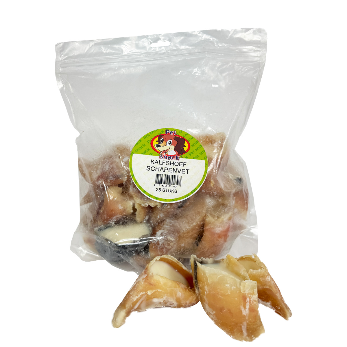 PETSNACK KALBSHUFE MIT SCHAFFETT GROSS 25 STK.