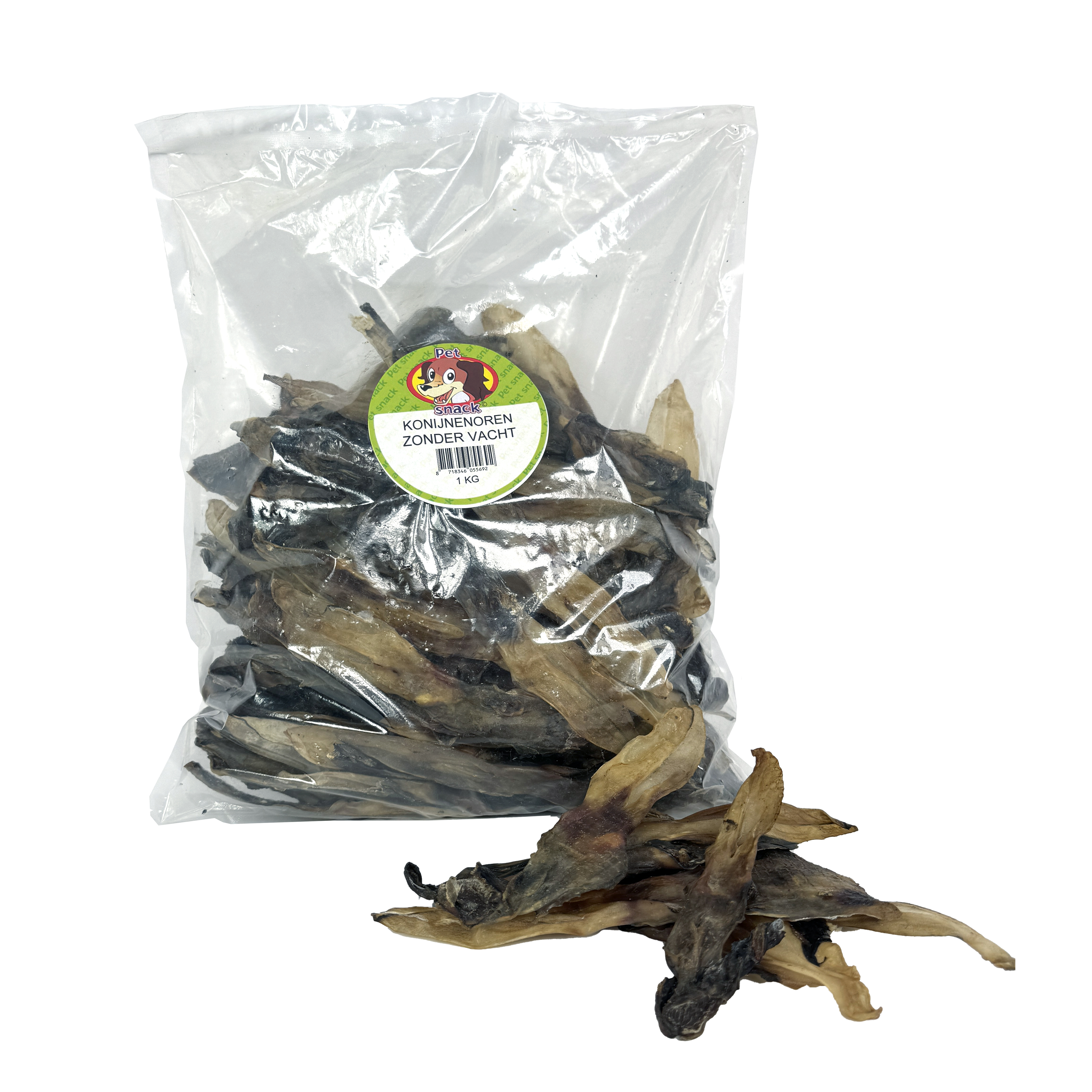 PETSNACK KONIJNENOREN OHNE FELL 1 KG