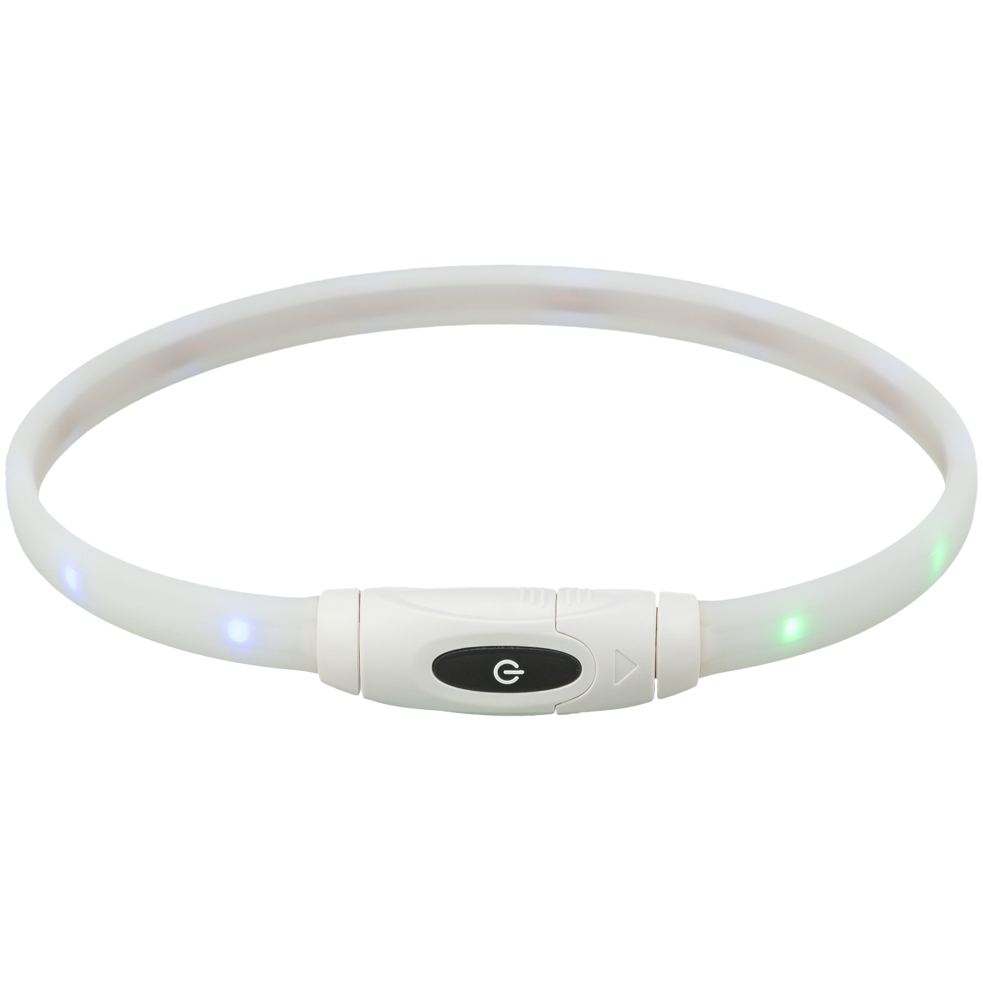 TRIXIE LICHTGEVENDE HALSBAND HUND USB SILICONEN AUFLADBAR MEERKLEURIG 65X1,6 CM