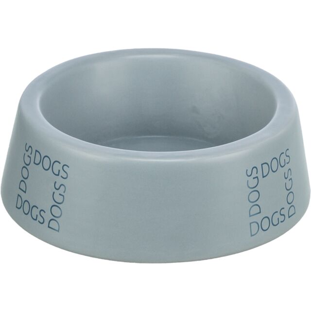 TRIXIE FUTTERNAPF/DRINKBAK HUND DOGS KERAMIK GRIJSBLAUW 1 L 20 CM