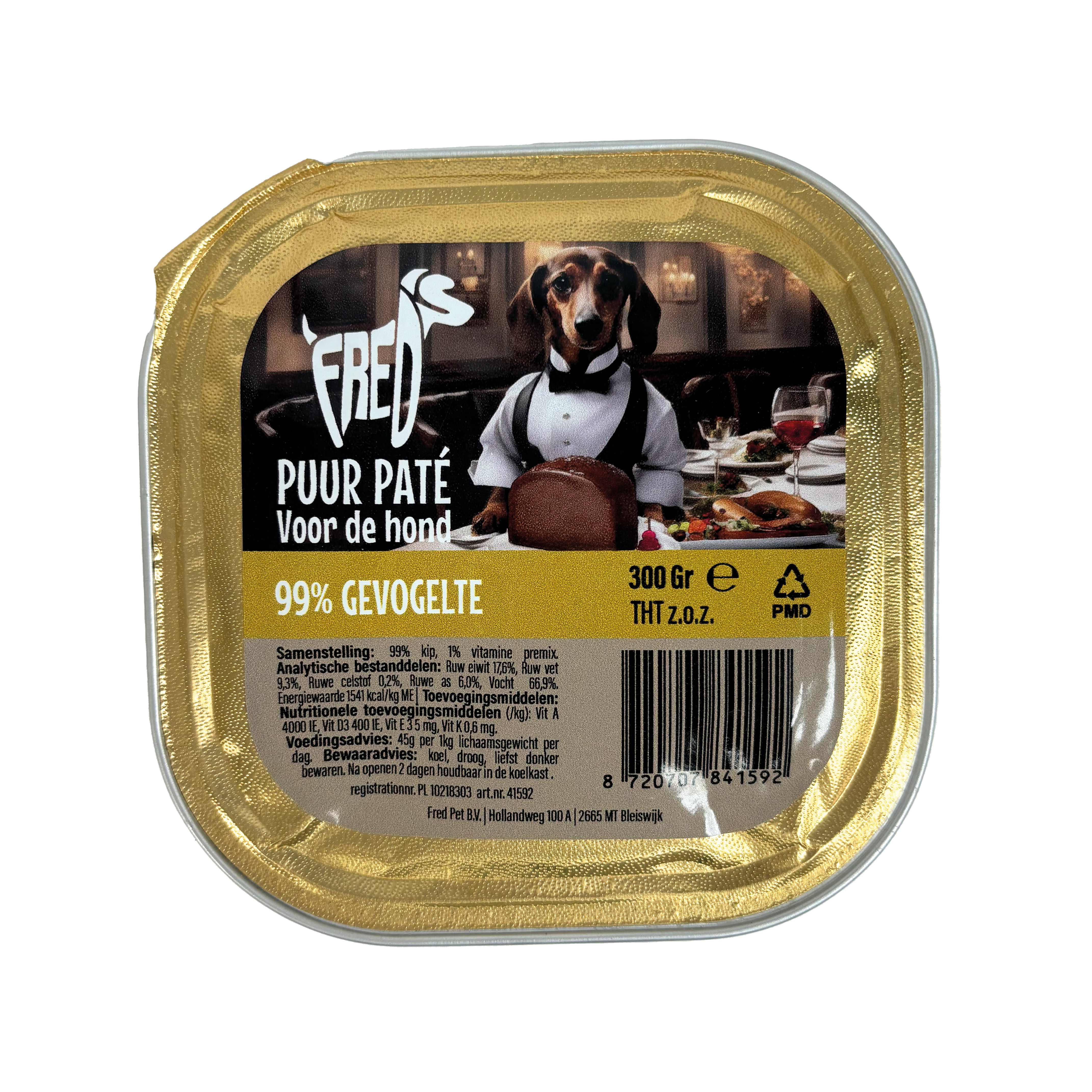 FREDS KUIPJE HUND PUUR GEFLUEGEL 9X300 G