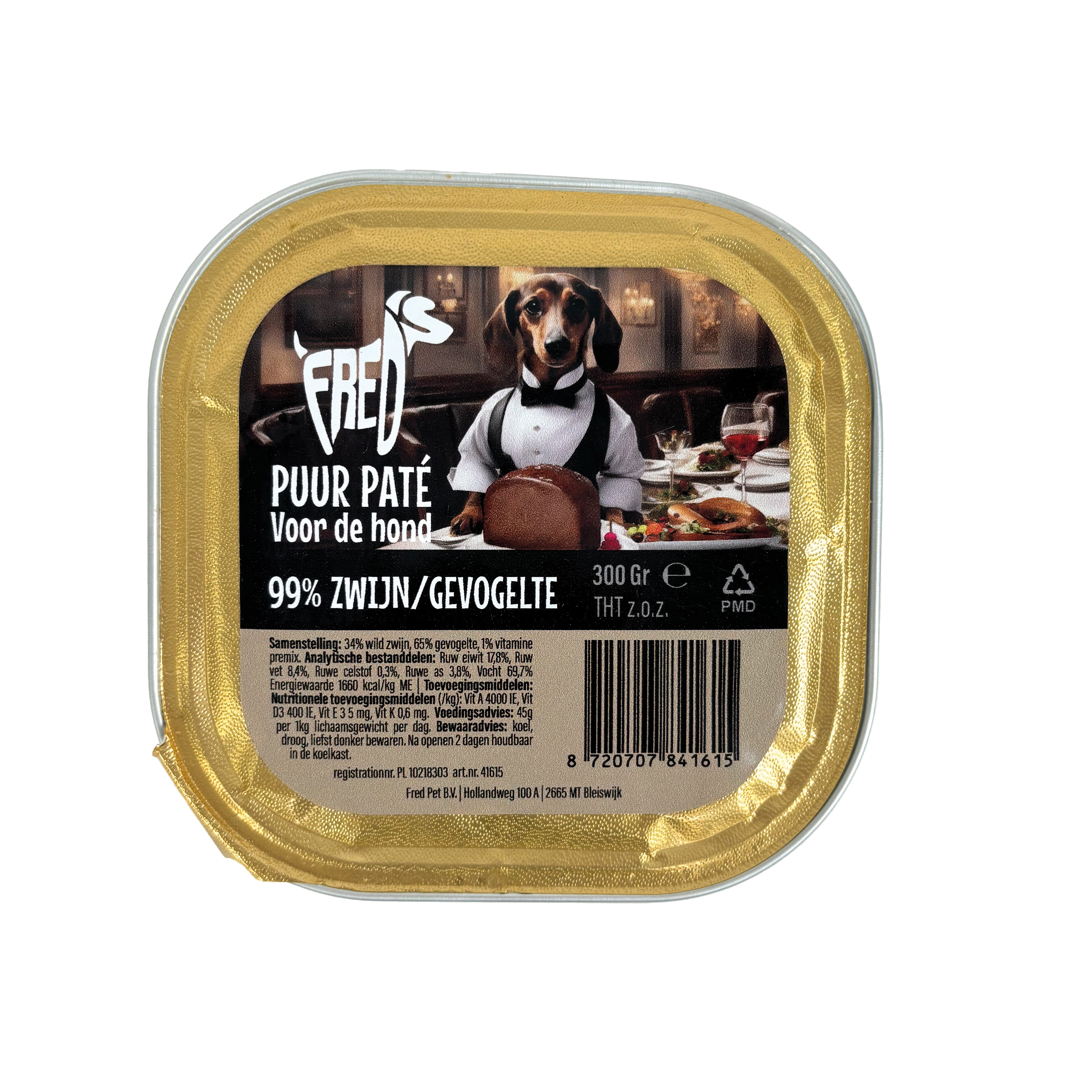 FREDS KUIPJE HUND PUUR WILD ZWIJN/GEFLUEGEL 9X300 G