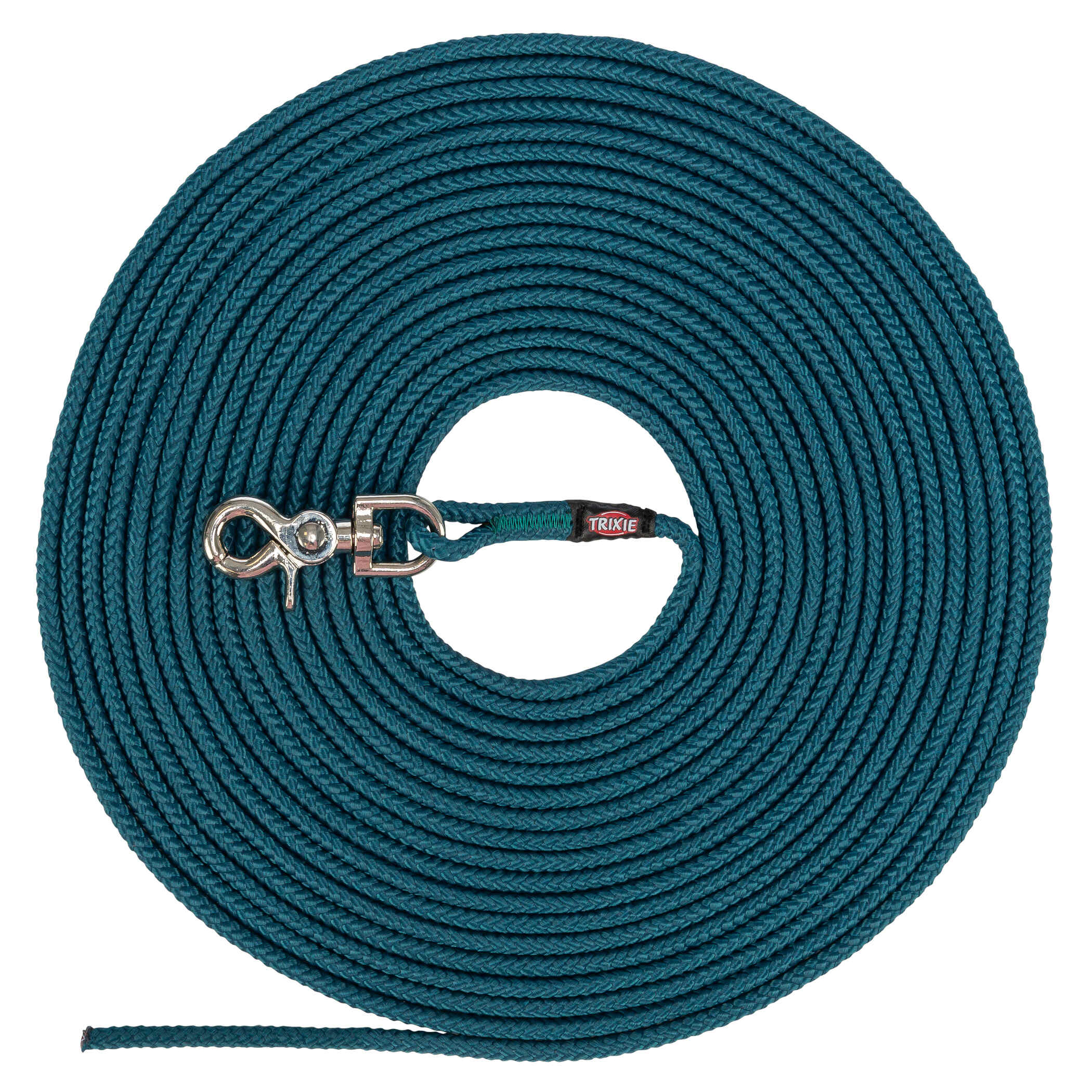 TRIXIE HUNDELEINE SLEEPLIJN RUND OHNE HANDLUS PETROL BLAU 20 M X 0,6 CM
