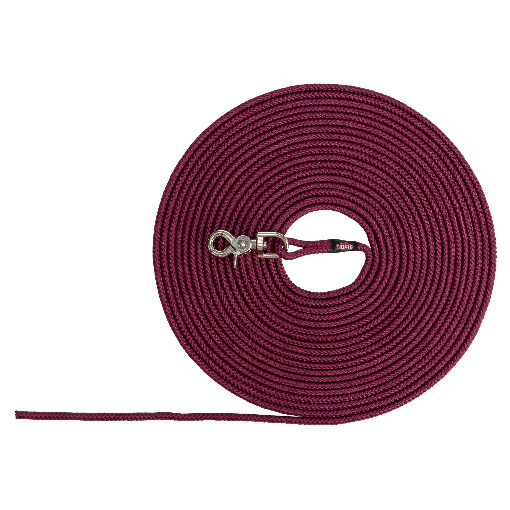 TRIXIE HUNDELEINE SLEEPLIJN RUND OHNE HANDLUS SANGRIA ROT 20 M X 0,6 CM