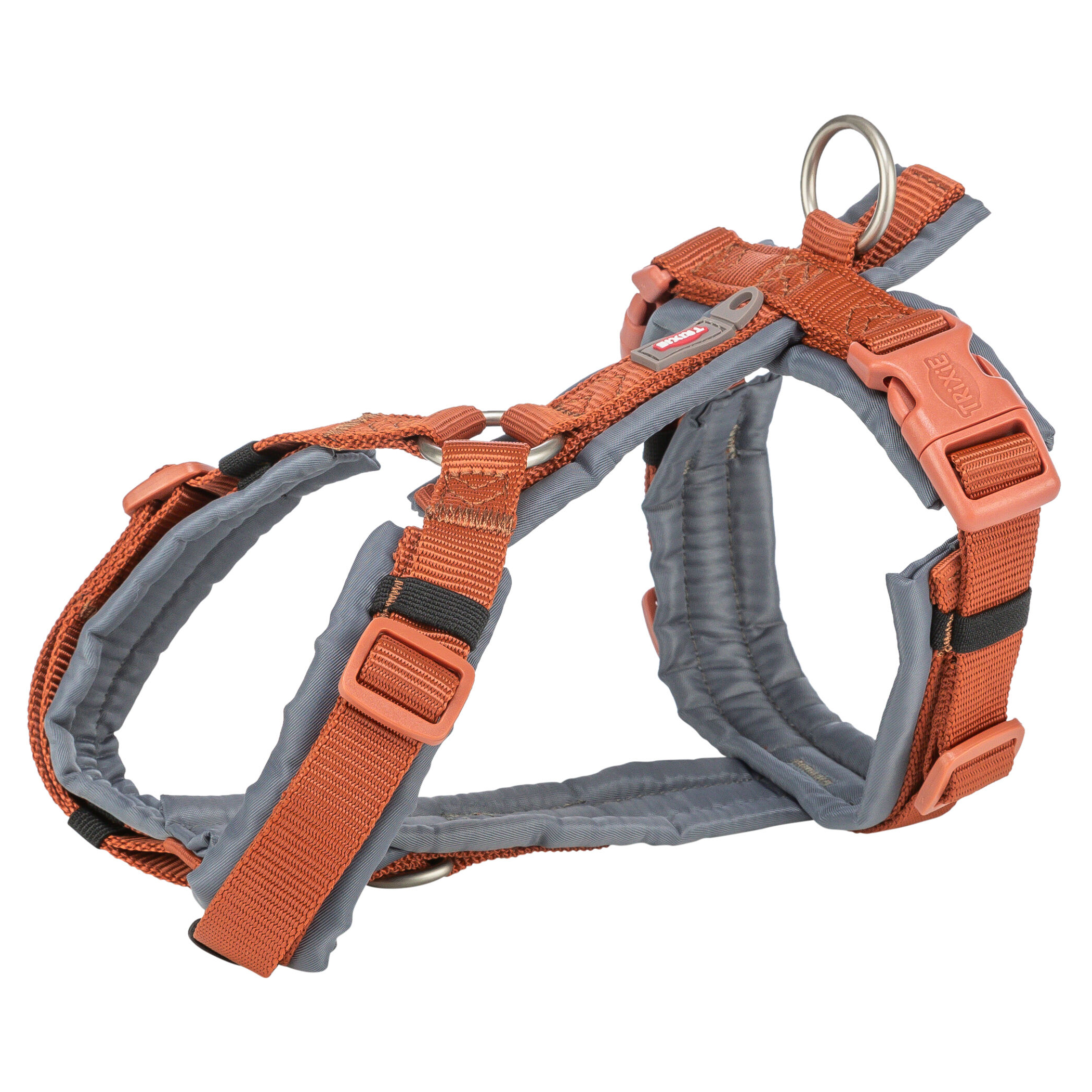 TRIXIE HUNDEGESCHIRR PREMIUM TREKKING ROEST BRAUN/GRAFIET GRAU 44-53X2 CM