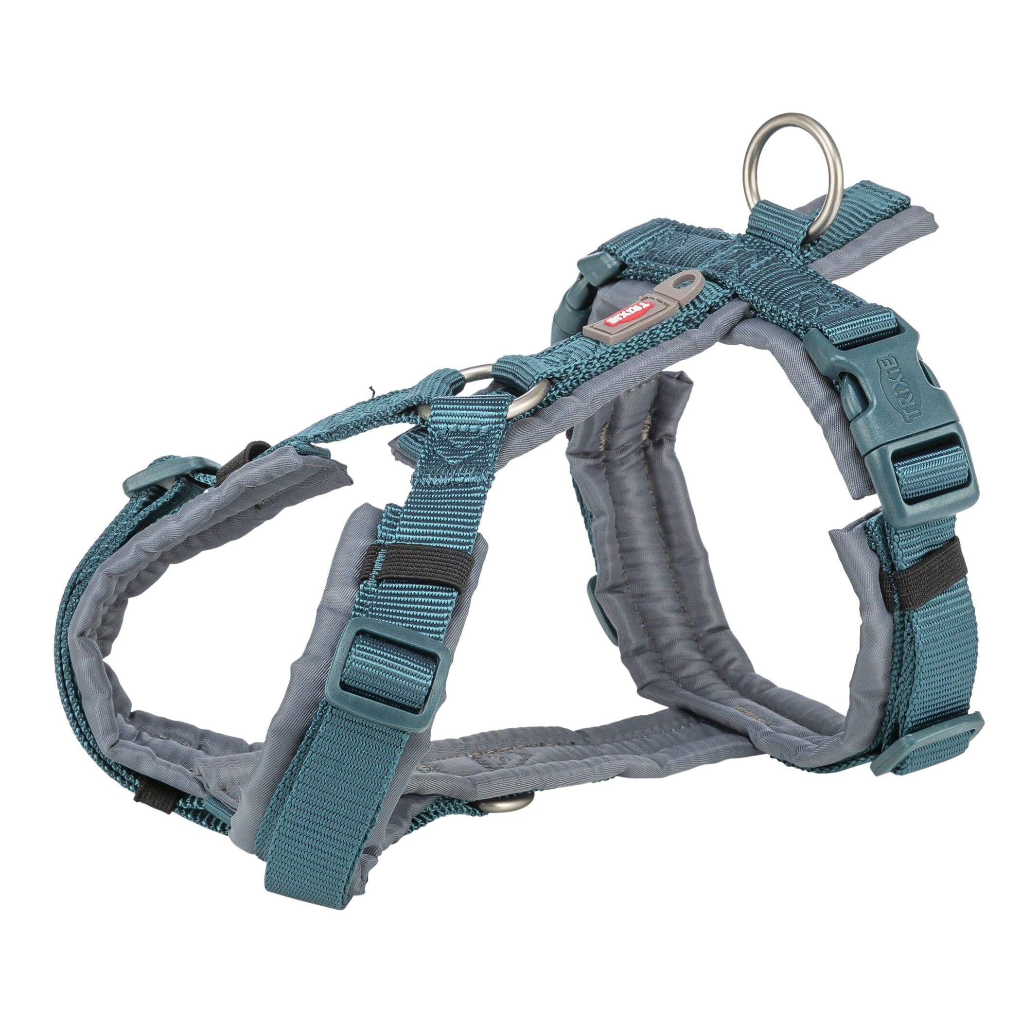 TRIXIE HUNDEGESCHIRR PREMIUM TREKKING PETROL BLAU/GRAFIET GRAU 44-53X2 CM