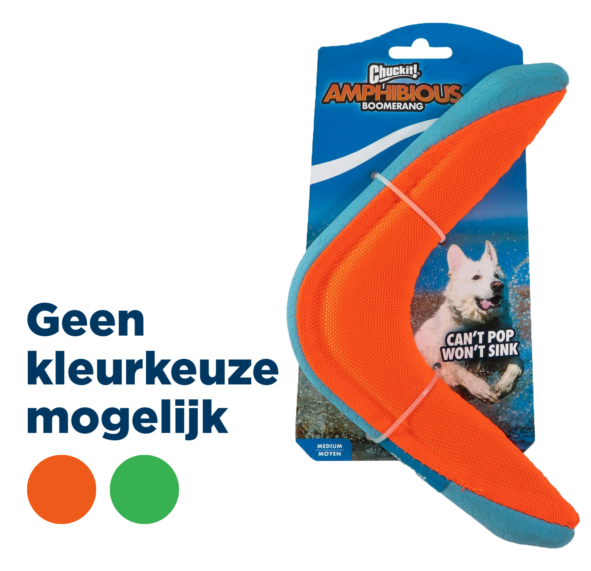 CHUCKIT AMPHIBIOUS BOOMERANG SORTIERT M 25X18X3 CM
