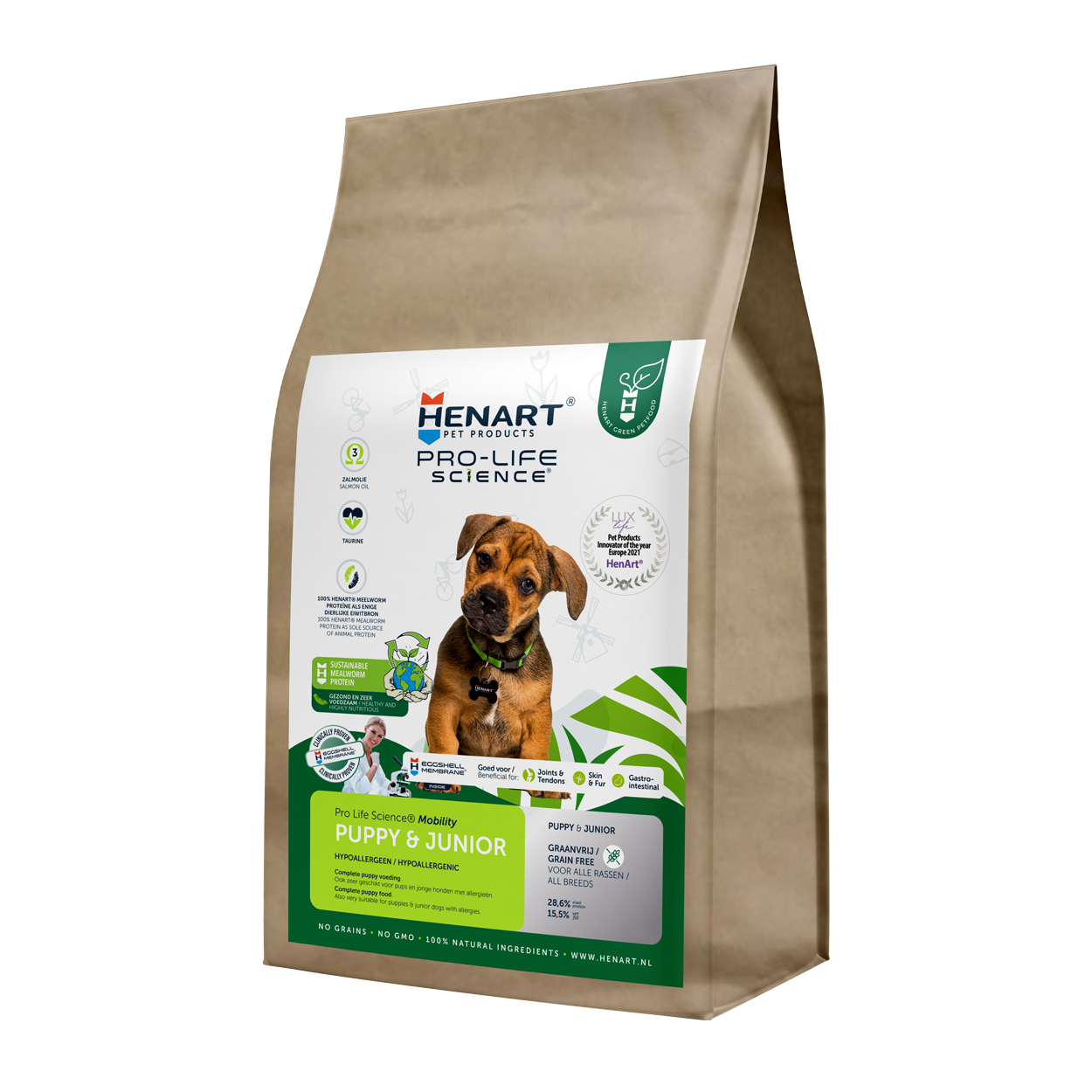 HENART MEALWORM INSECT WELPE/JUNIOR WITH HEM EGGSHELL MEMBRANE 2,5 KG