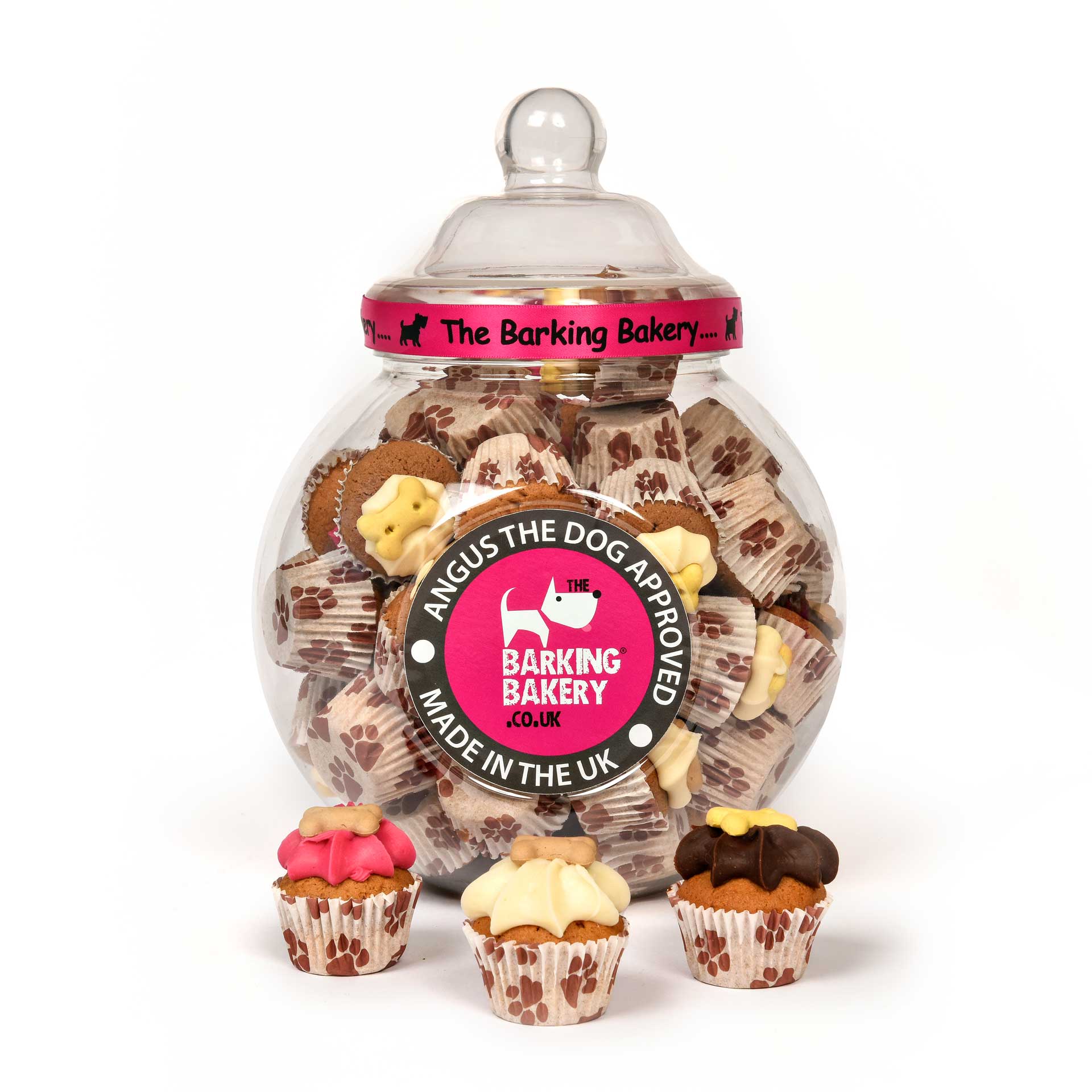 THE BARKING BAKERY VOORRAADPOT MINI ICED WOOFINS 45 STK.
