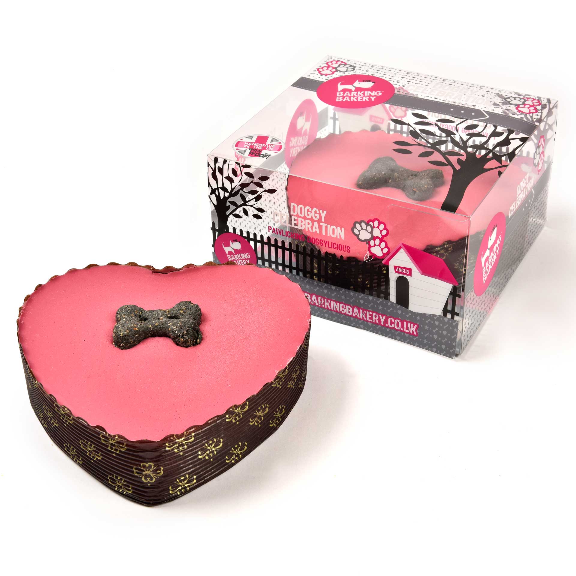 THE BARKING BAKERY YOGHURT TOPPED PAWTY CAKE ROSA HERZ MIT KAARS