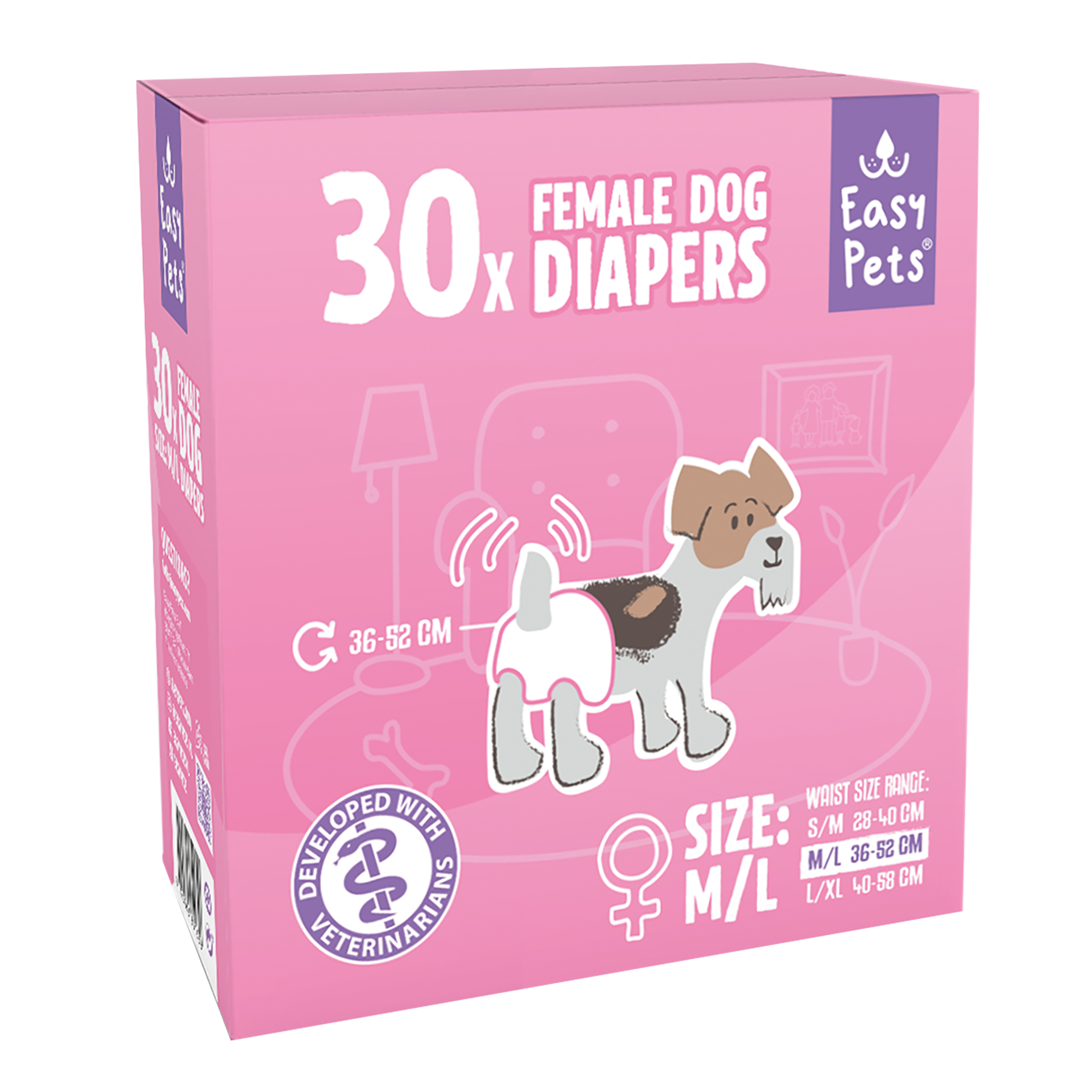 EASYPETS HONDENLUIERS TEEF M/L 30 STK.