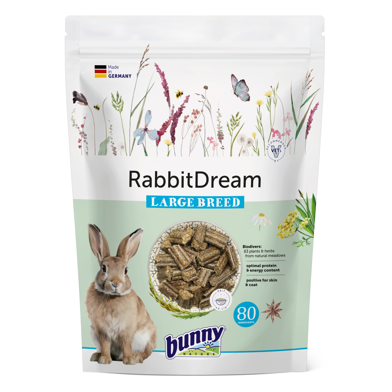BUNNY NATURE KONIJNENDROOM LARGE BREIT 1,5 KG