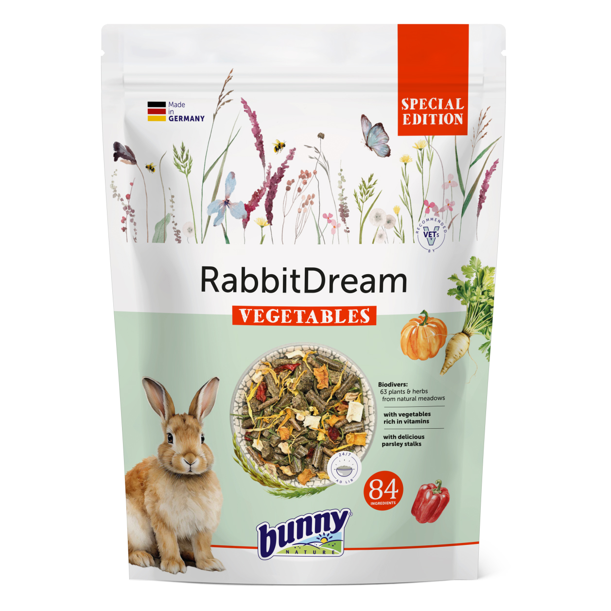 BUNNY NATURE KONIJNENDROOM SPECIAL EDITION VEGETABLES 1,5 KG
