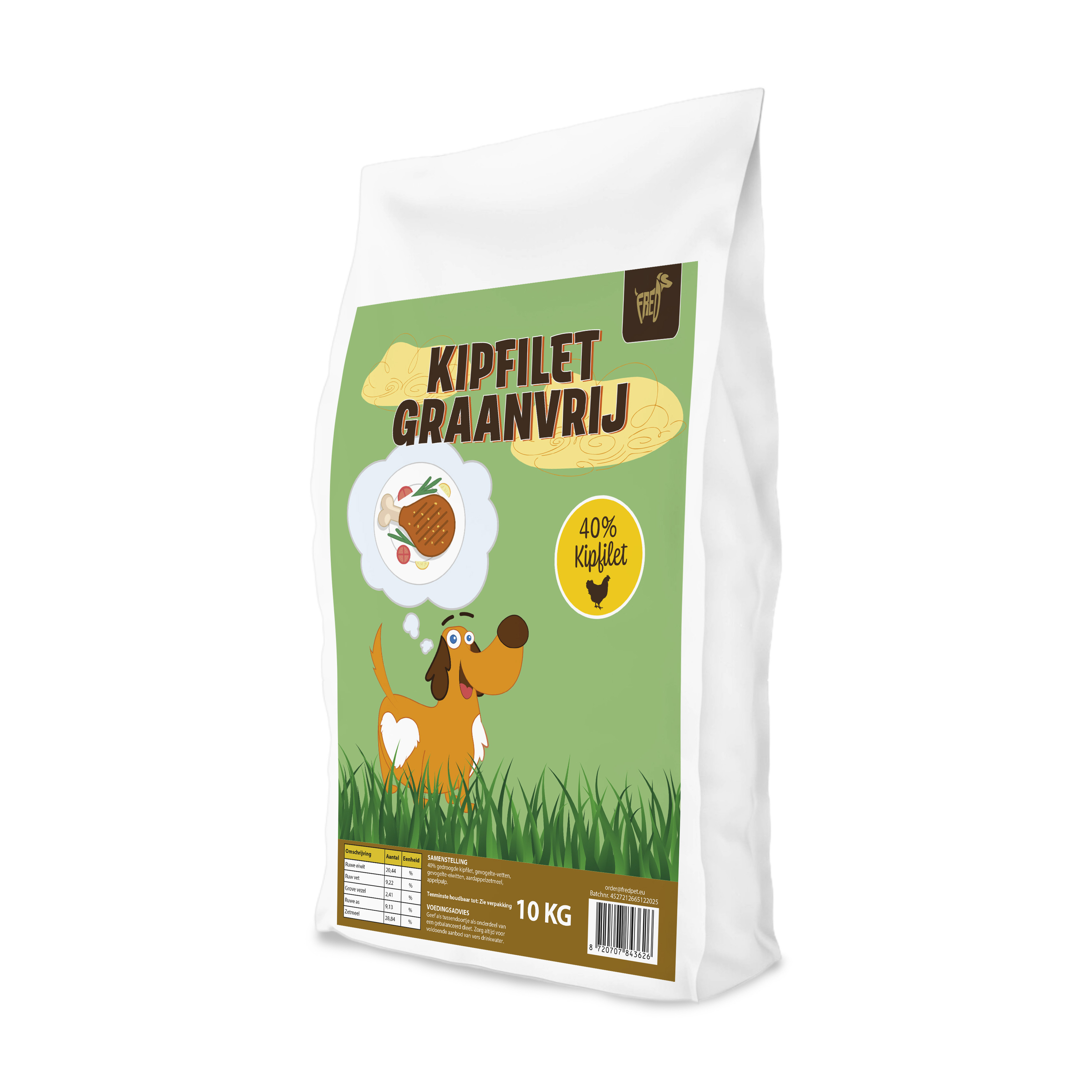 FREDS KIPFILET GRAANVRIJ 10 KG