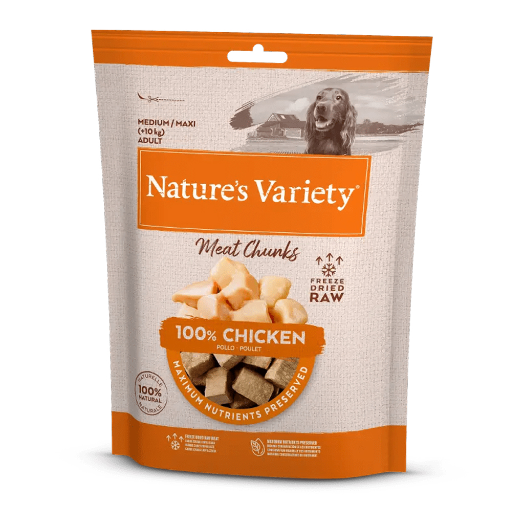 NATURES VARIETY FREEZE DRIED CHUNKS CHICKEN 50 G