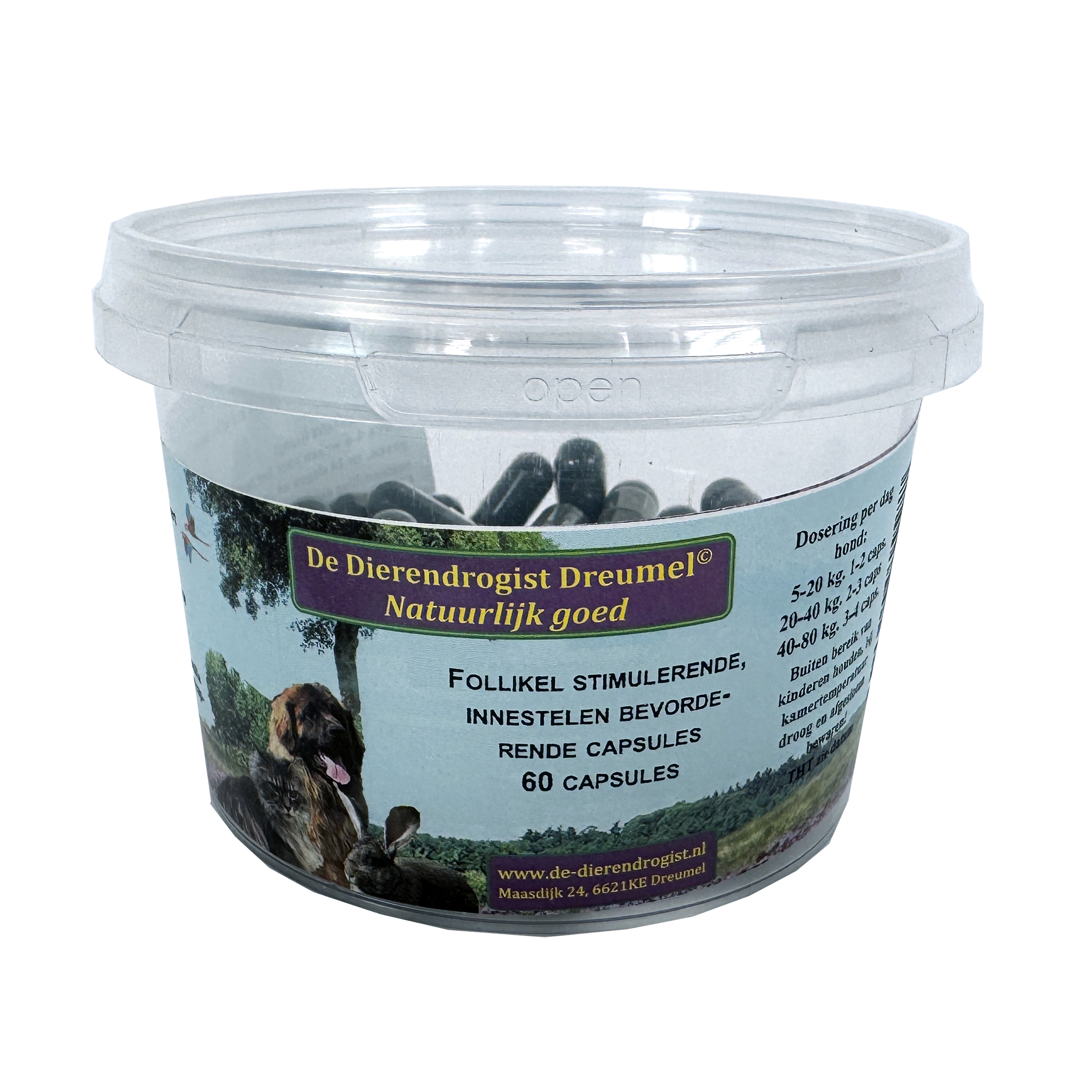 DIERENDROGIST FOLLIKEL STIMULEREND/INNESTELEND BEVORDERENDE KAPSELN 60 STK.