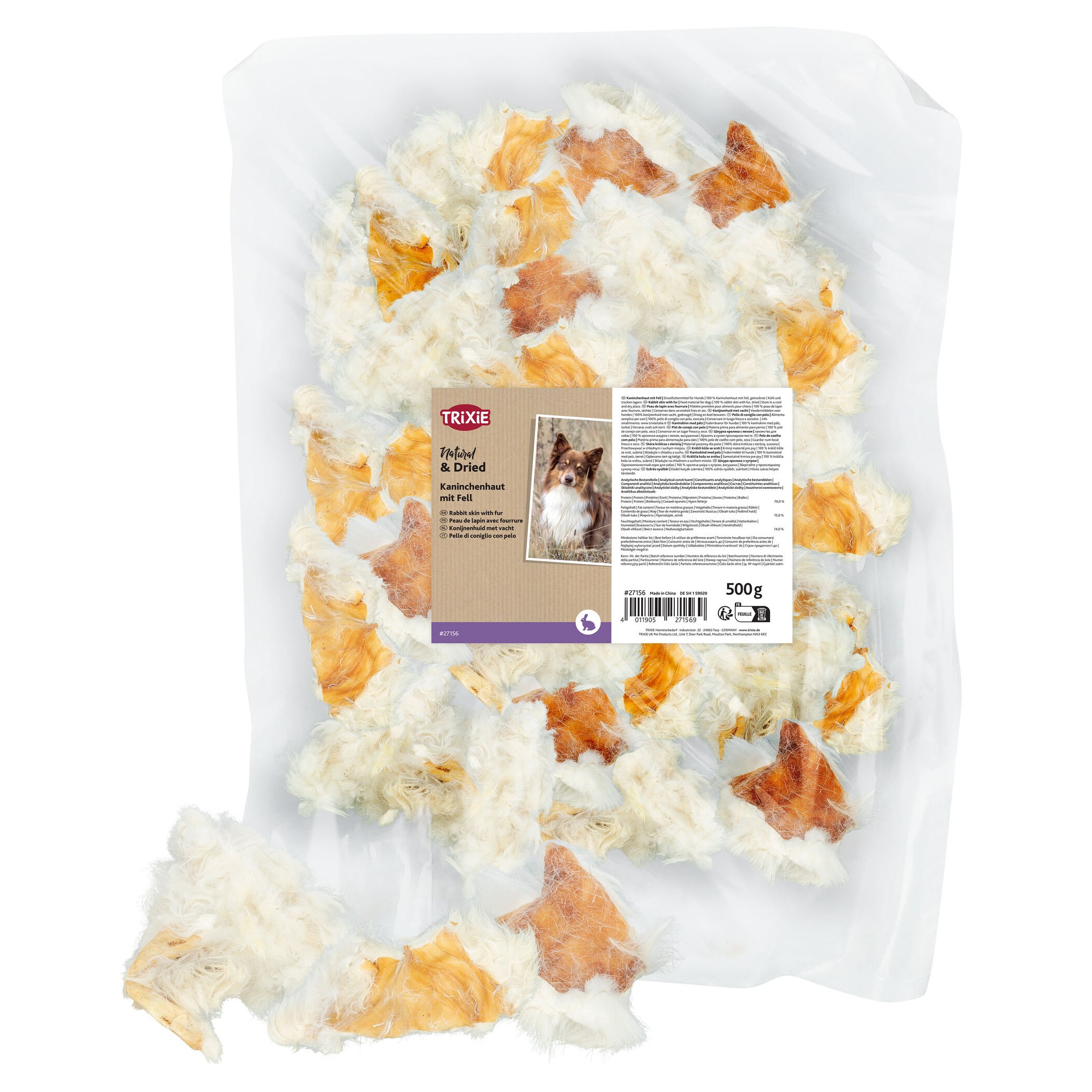 TRIXIE KONIJNENHUID MIT FELL 500 G