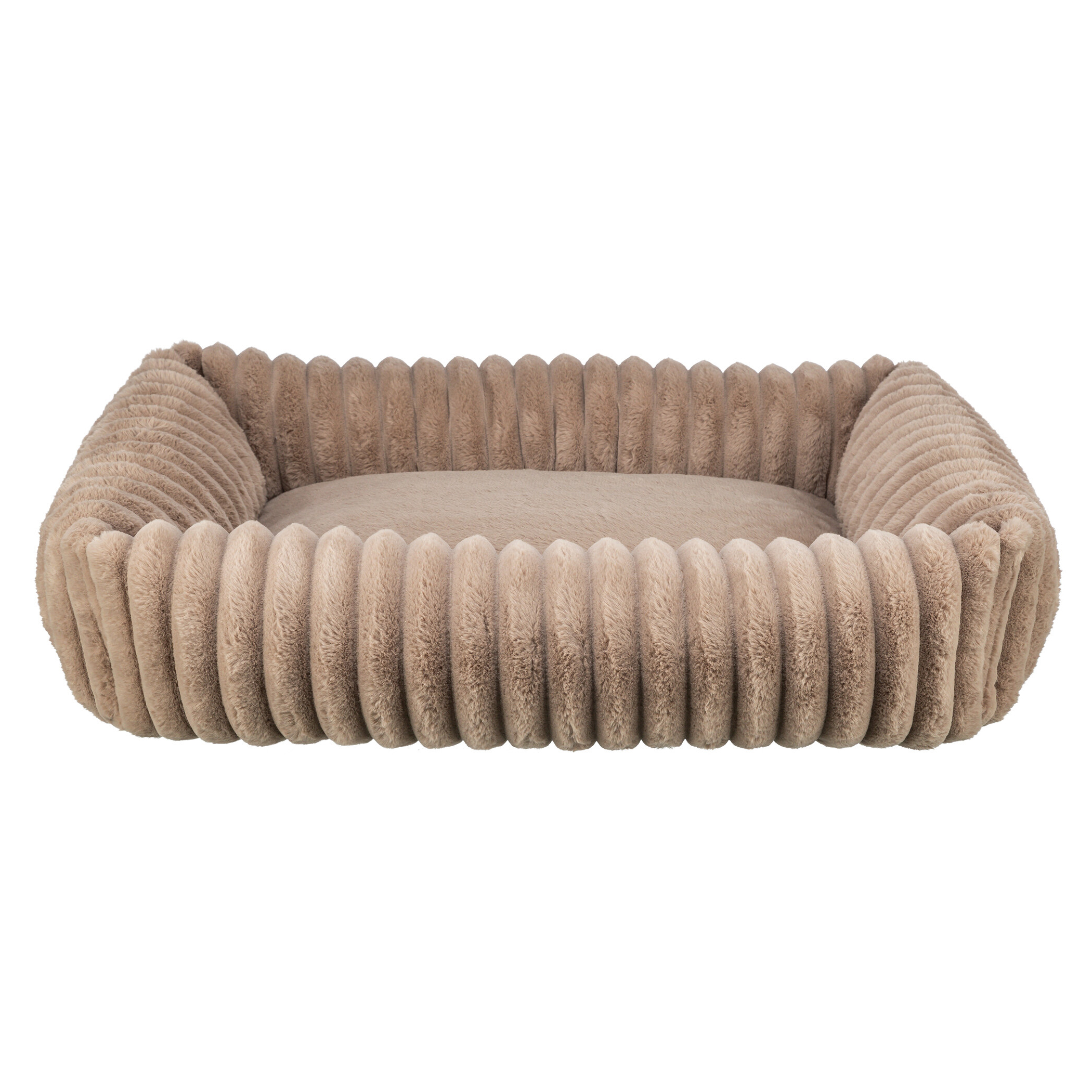 TRIXIE HUNDEKORB LONNI RIBFLUWEEL ECKIG HELLBRAUN 80X60 CM