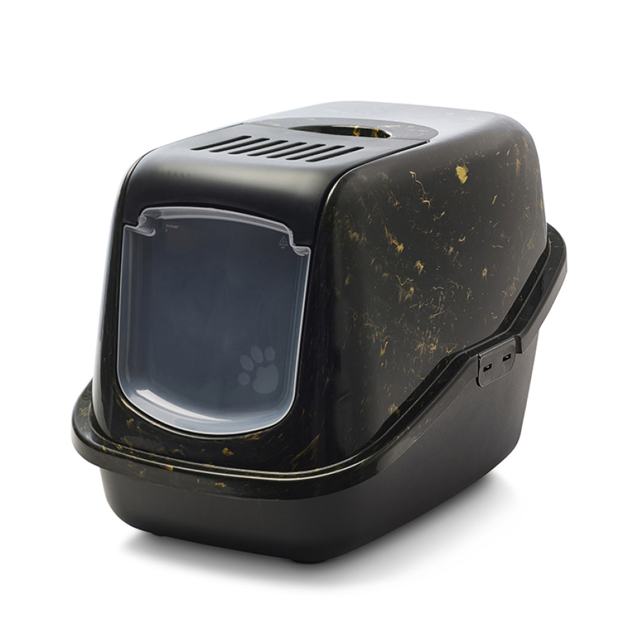 SAVIC KATZENKLO NESTOR MARBLE SCHWARZ/GOUD 56X39X38,5 CM