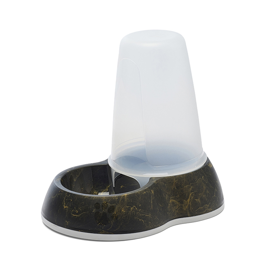 SAVIC VOERDISPENCER LOOP MARBLE SCHWARZ/GOUD 26X17,5X23 CM 1,5 L