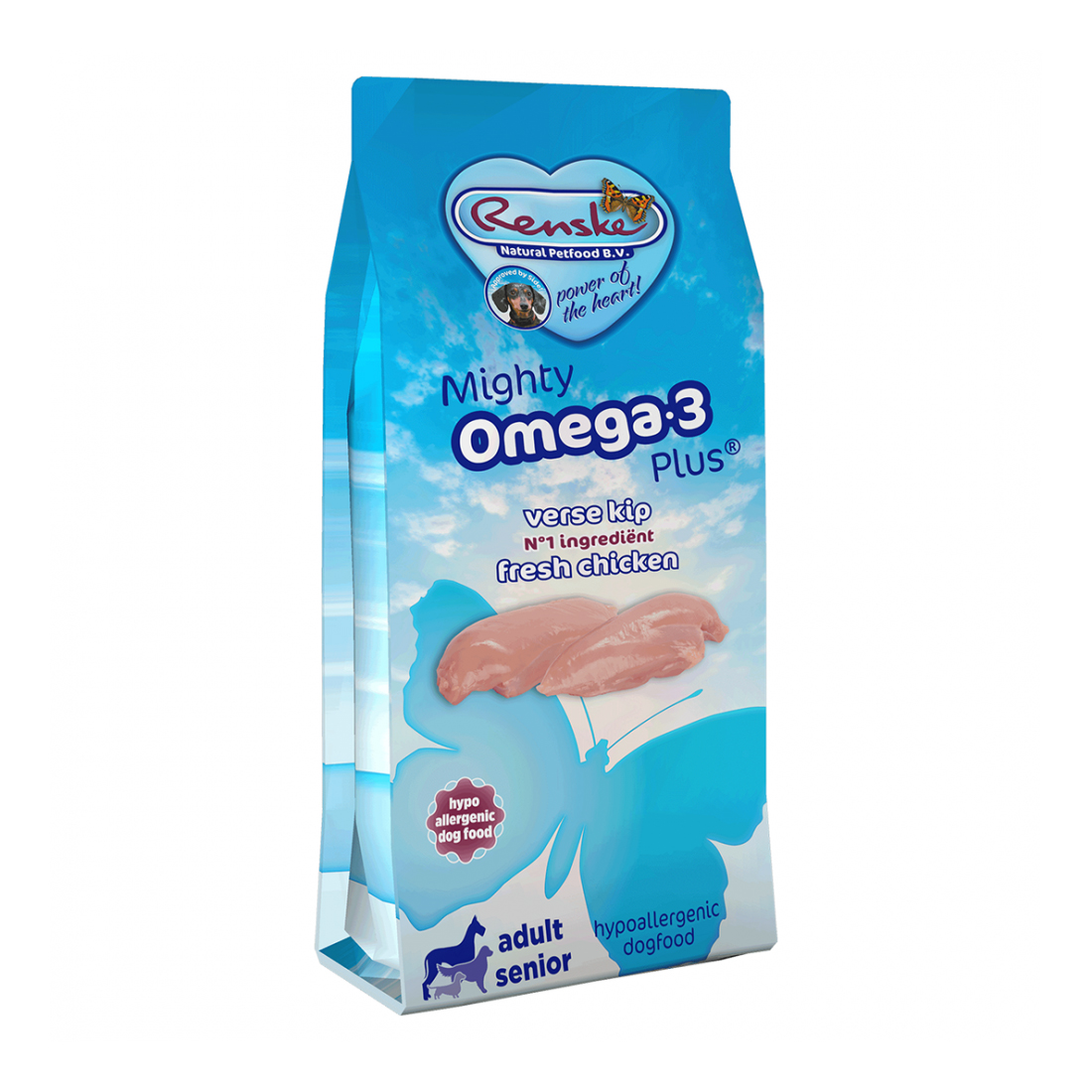 RENSKE MIGHTY OMEGA PLUS ADULT/SENIOR HUHN/REISE HYPOALLERGEEN 6,5 KG