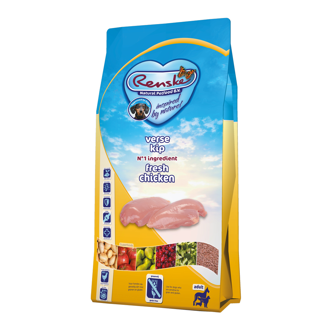 RENSKE SUPER PREMIUM ADULT HUHN GRAANVRIJ HYPOALLERGEEN 6,5 KG
