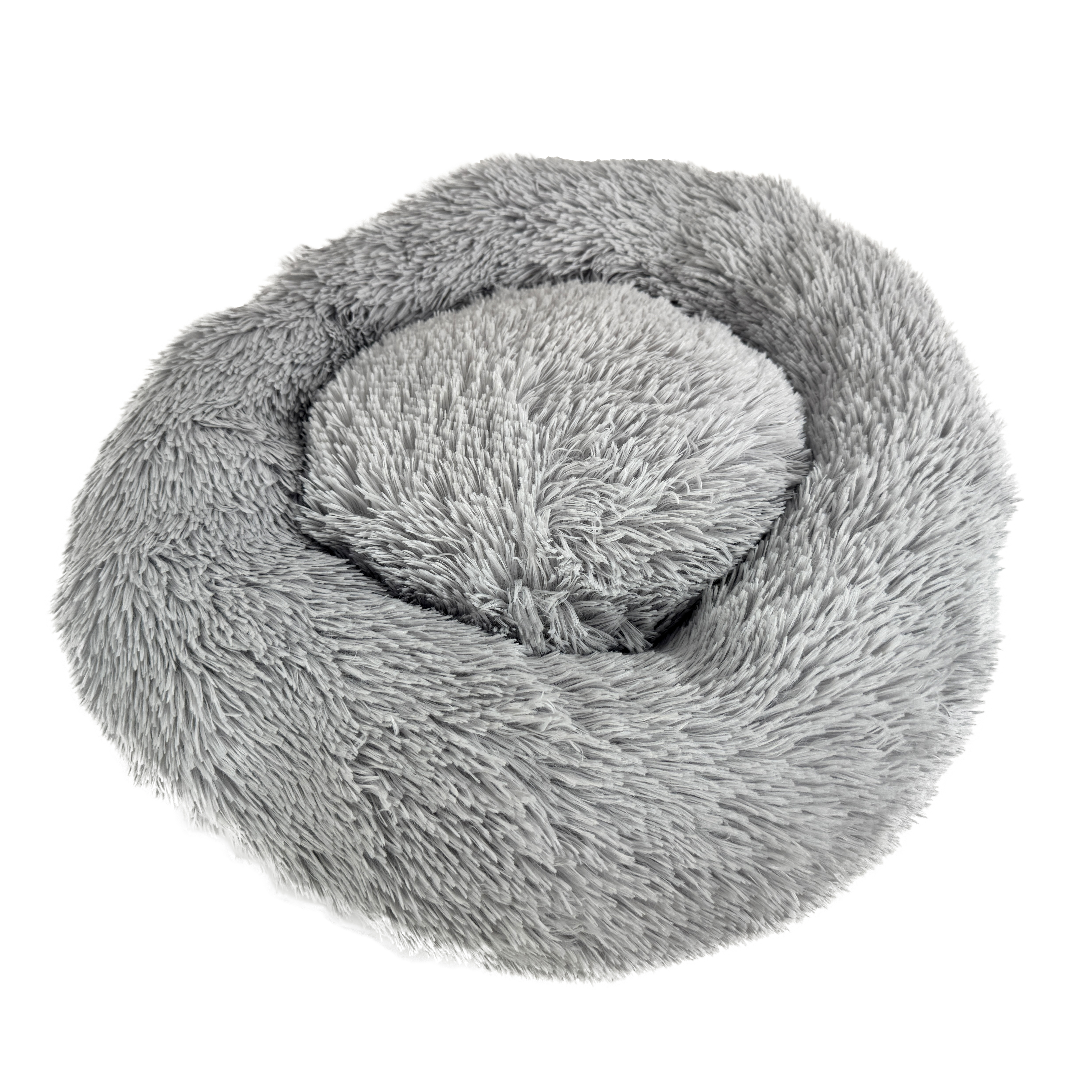 SAZZZ HUNDEKORB FLUFFY HELLGRAU 65X65X15 CM